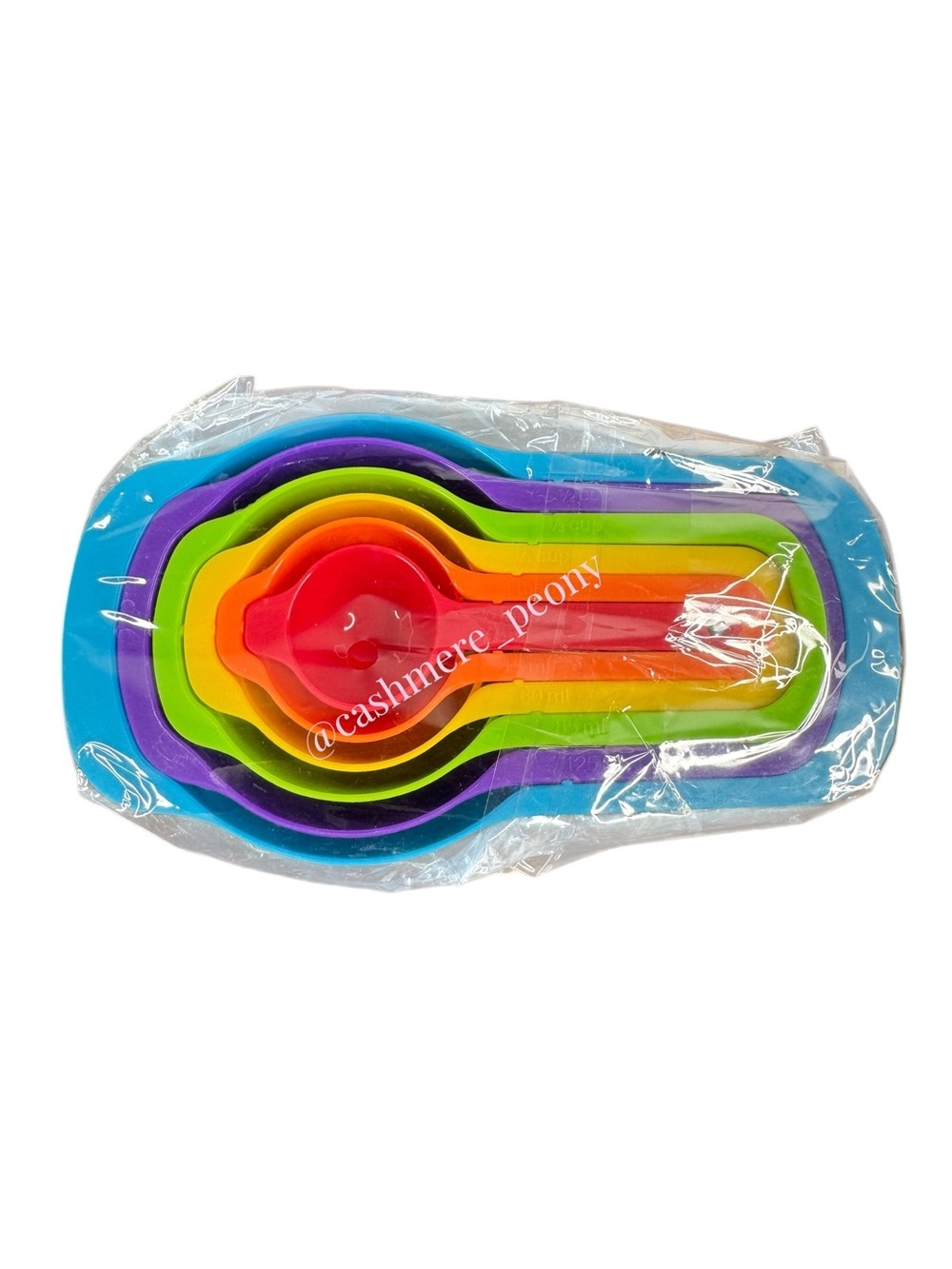 NEW Rainbow Nesting Measuring Cups and Spoons Set - Multicolor